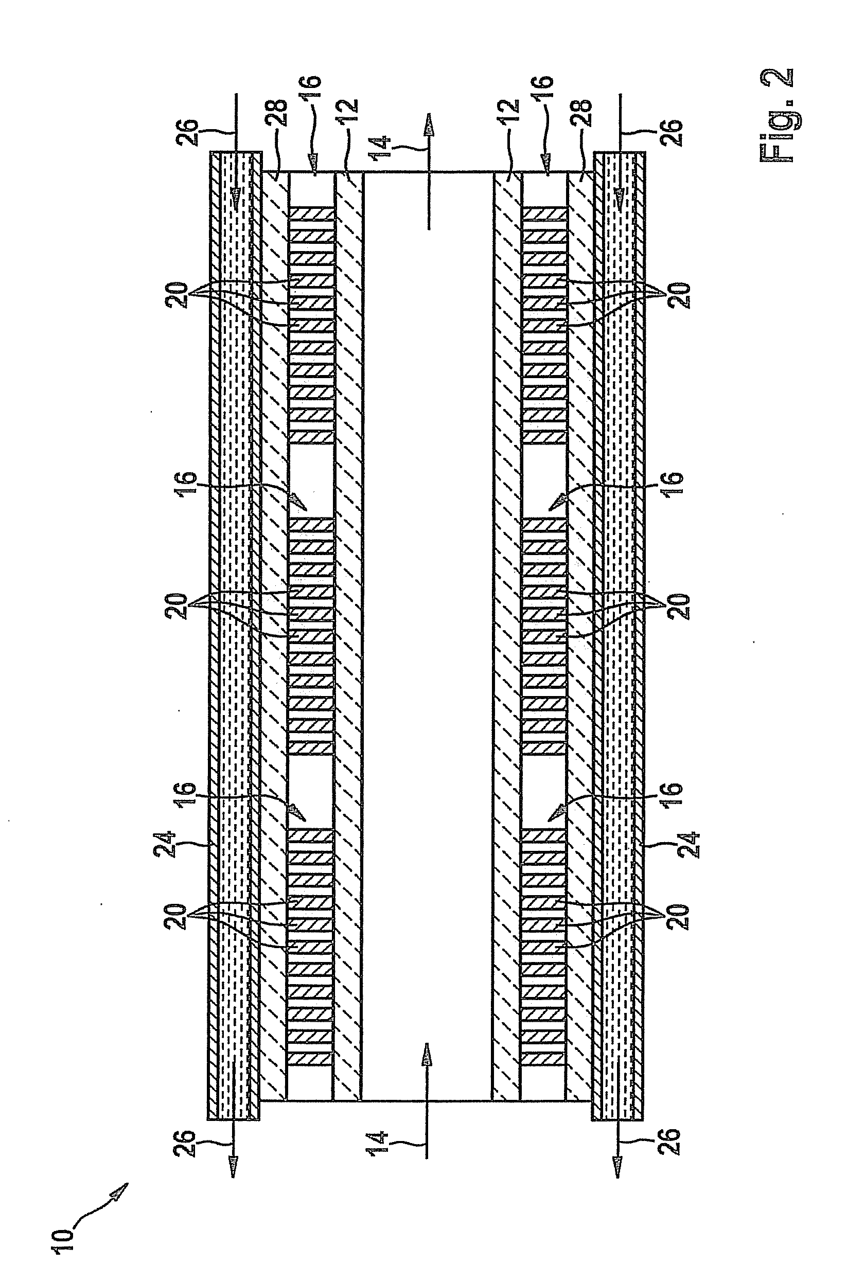 Heat exchanger and method for converting thermal energy of a fluid into electrical power