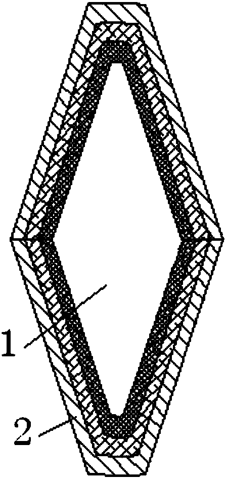 Rhombic pointed biomembrane