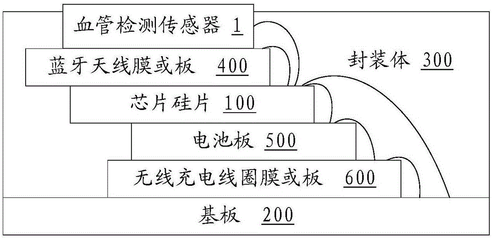 Blood vessel detection integrated chip and implementation method thereof