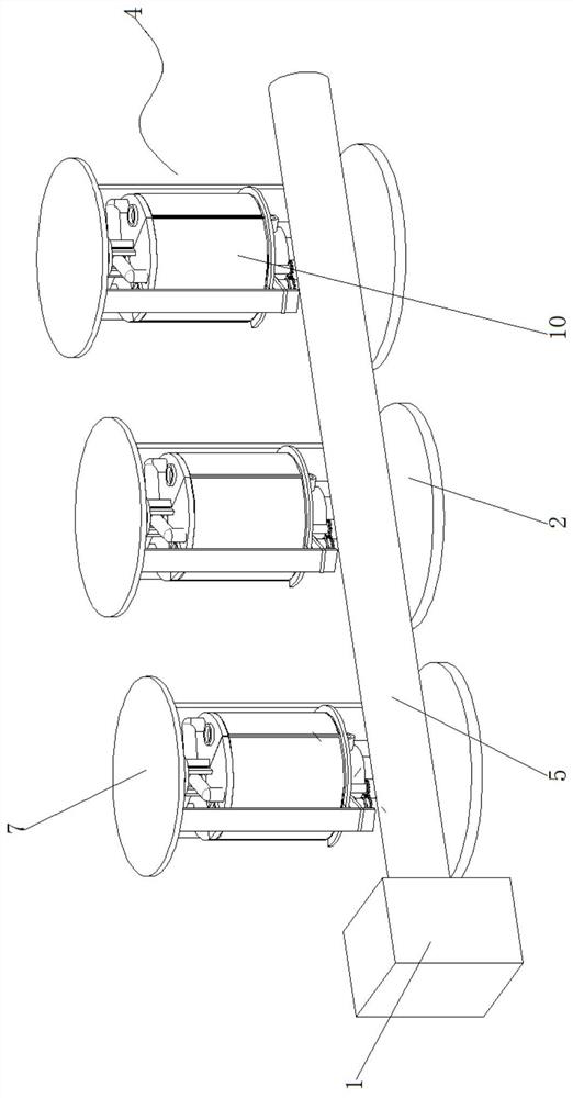 Preparation device of dope-dyed fibers with gradient colors