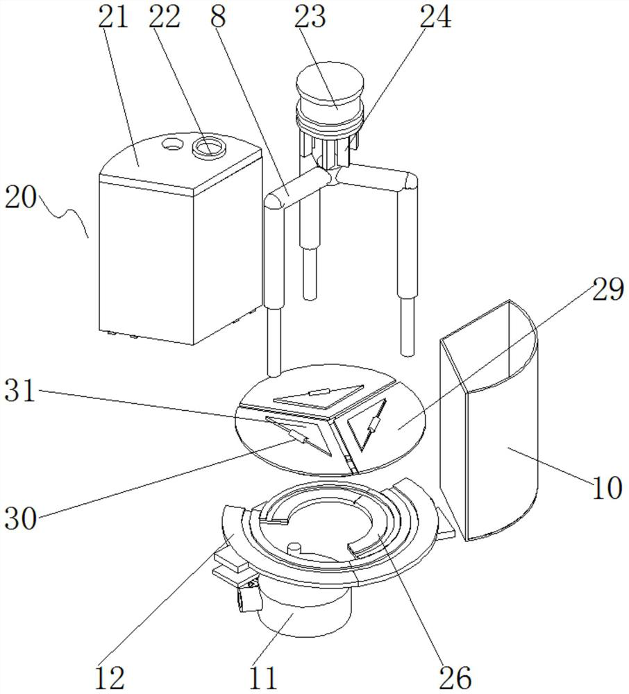 Preparation device of dope-dyed fibers with gradient colors