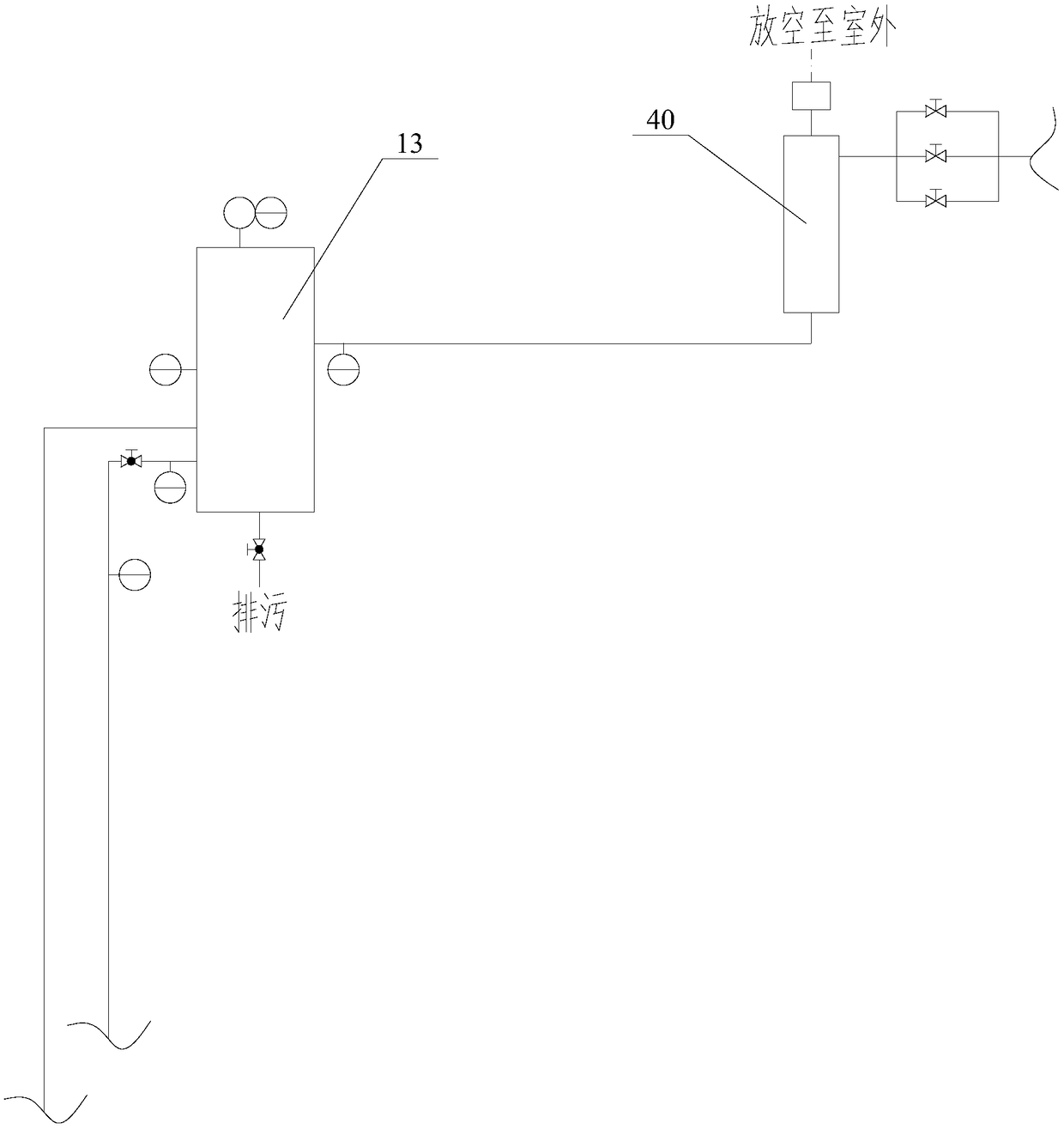 Oil well oil-gas-water three-phase gas lifting oil production process simulation device