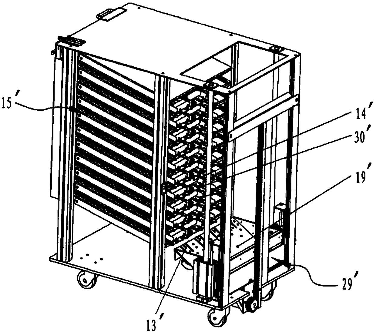 Coin roll distribution device