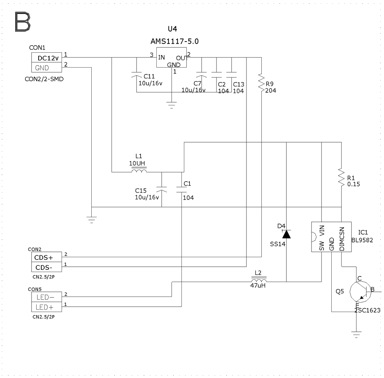 Camera fill light control circuit and control method thereof