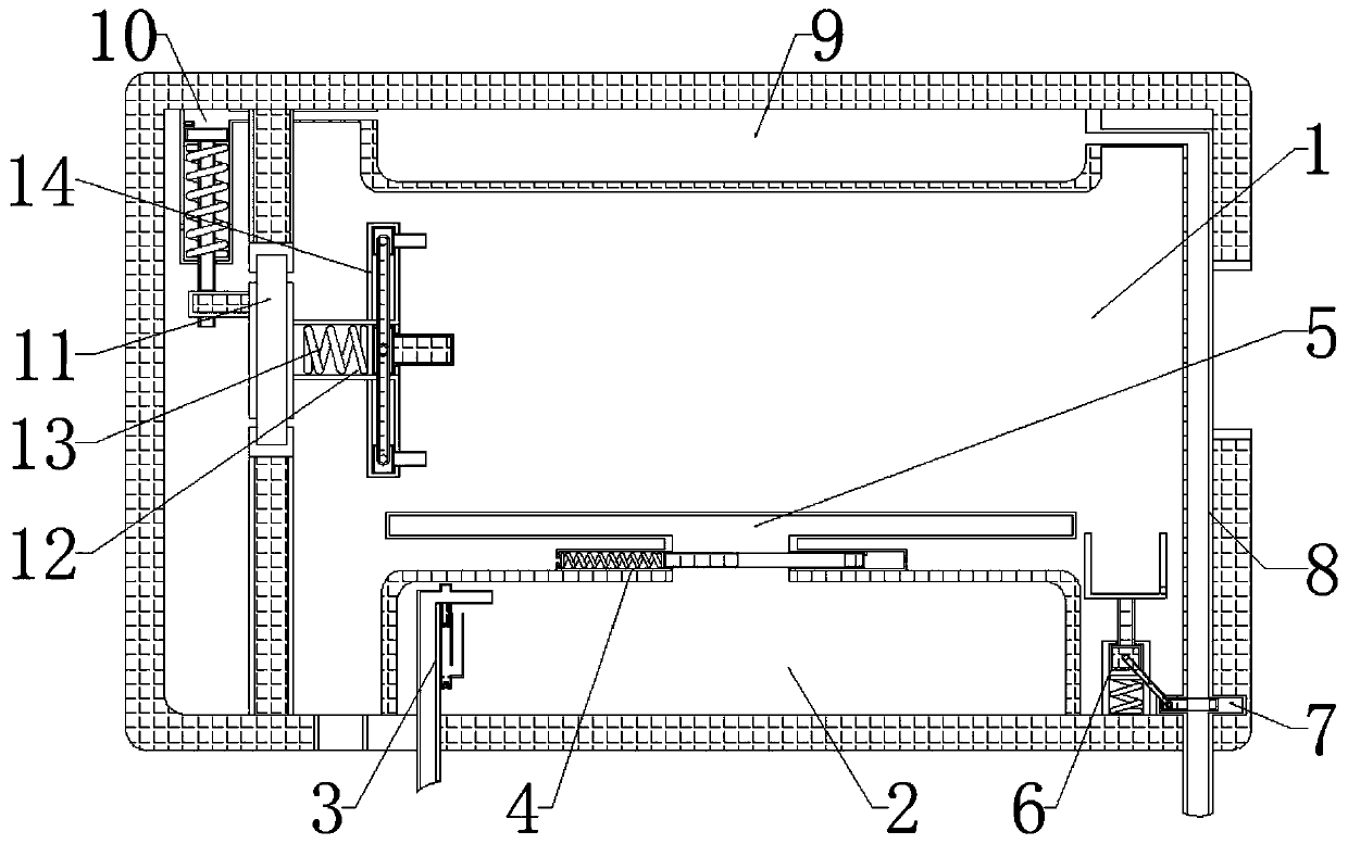 Furniture material taking device capable of quickly controlling baking temperature and automatically turning over for antique finish