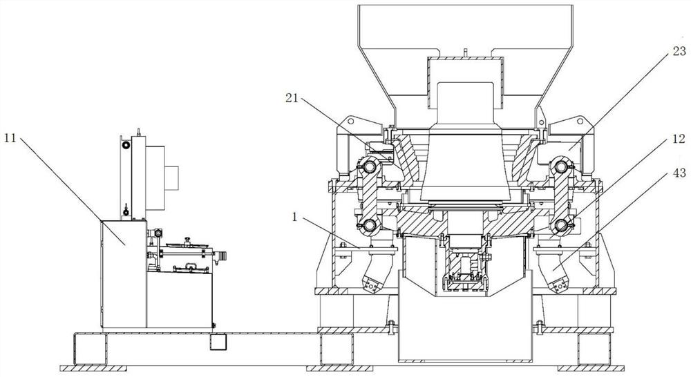 Hydraulic cone crusher