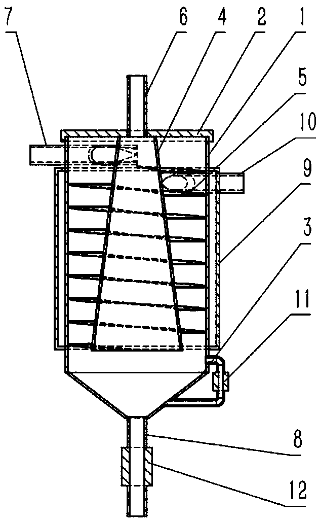 Cooling-type gas-liquid separator