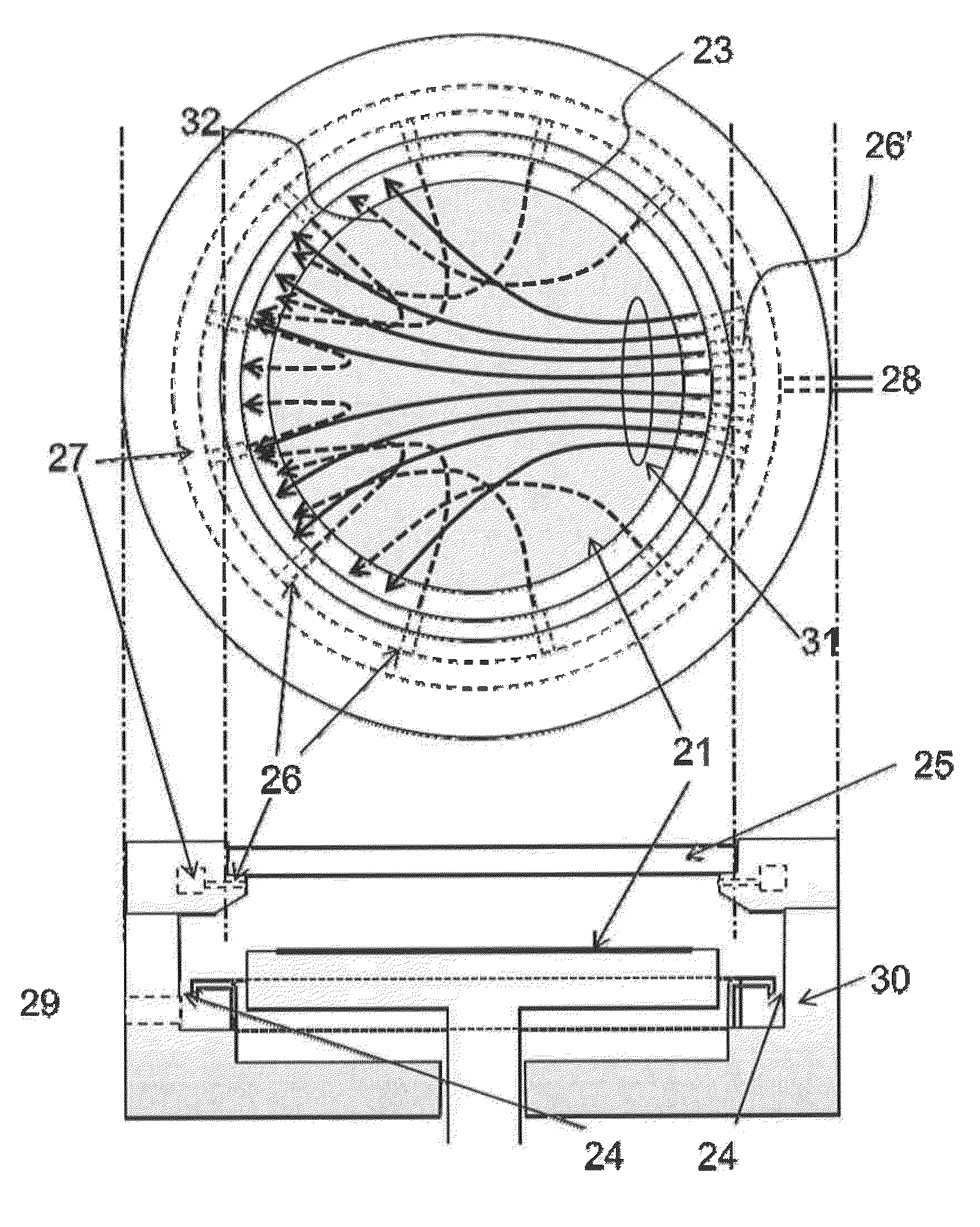 Method for supplying gas with flow rate gradient over substrate