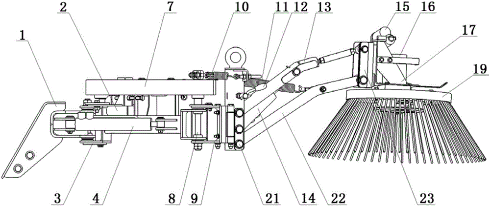 Additional sweeping device of road sweeper and road sweeper