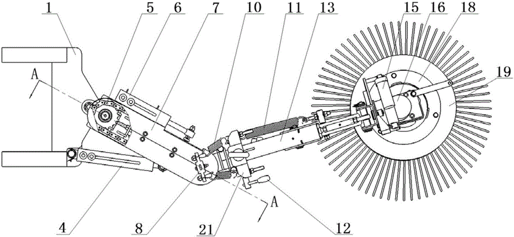 Additional sweeping device of road sweeper and road sweeper