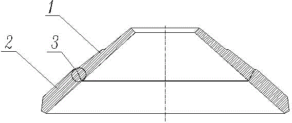 Cone sand maker two-component crushing wall being smaller than 2000 mm in diameter and manufacturing method