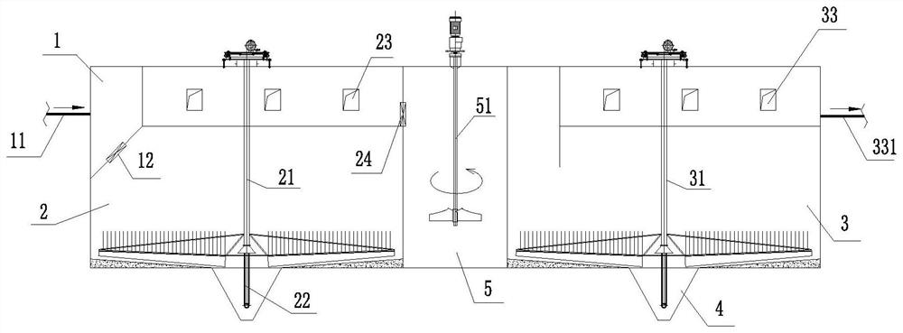 Sedimentation tank for treating high-concentration sandstone wastewater