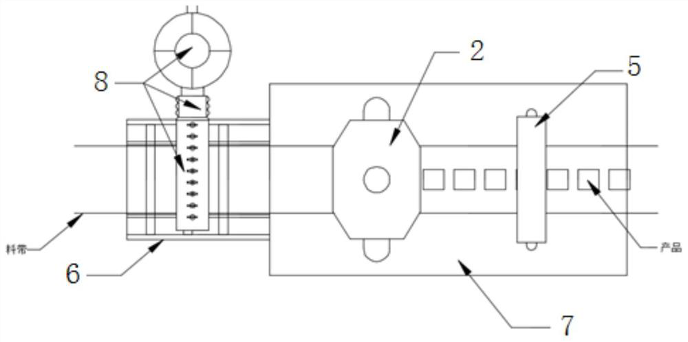 Die-cutting machine with automatic spraying device