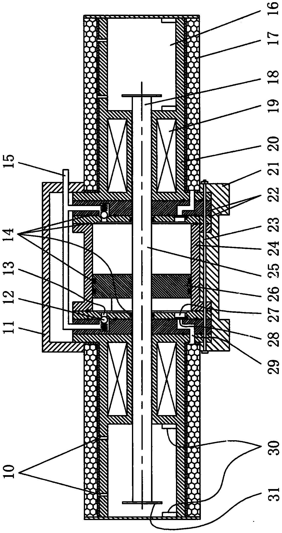 Two-way electromagnetic-driven air compressor