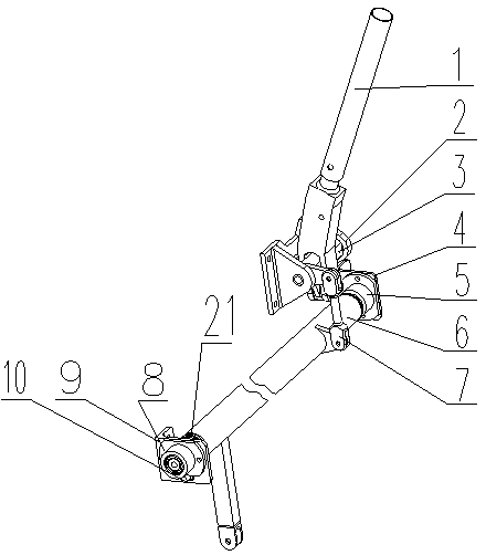 Light airplane aileron manipulating system