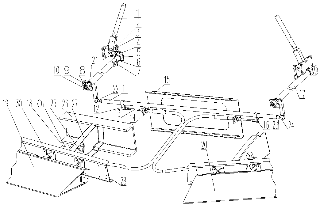 Light airplane aileron manipulating system