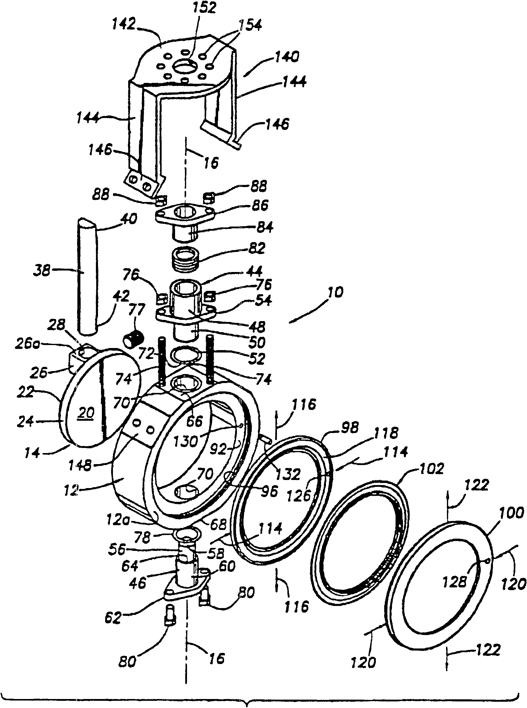 Elliptical sealing surface for butterfly valve