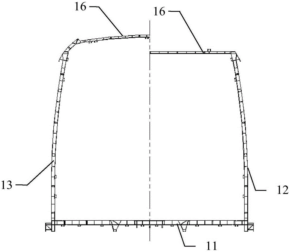 Train body structure of magnetic suspension train