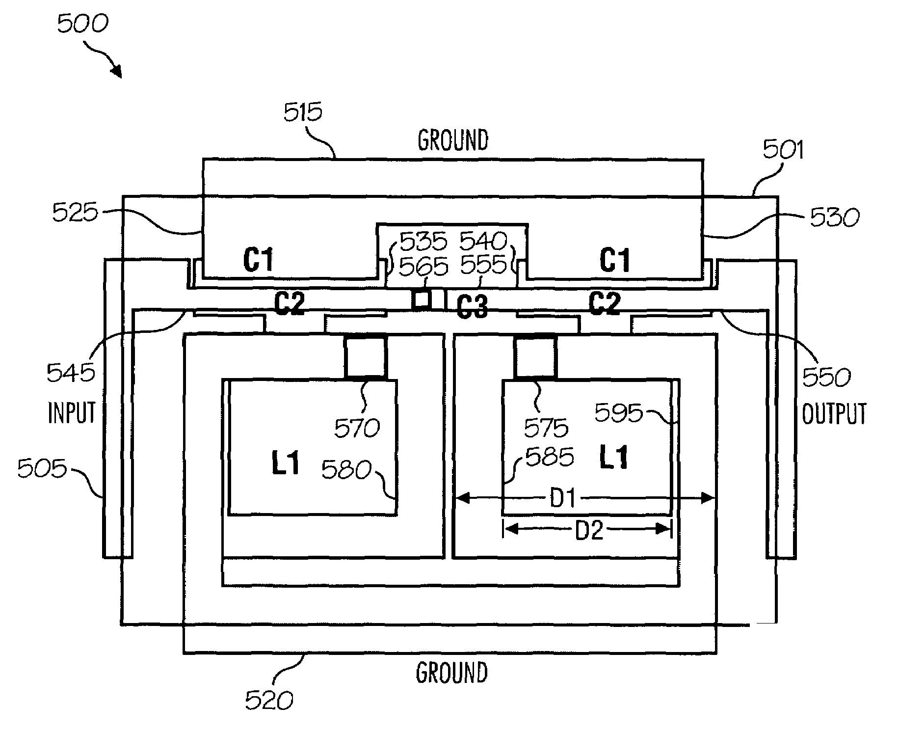 Miniature thin-film bandpass filter