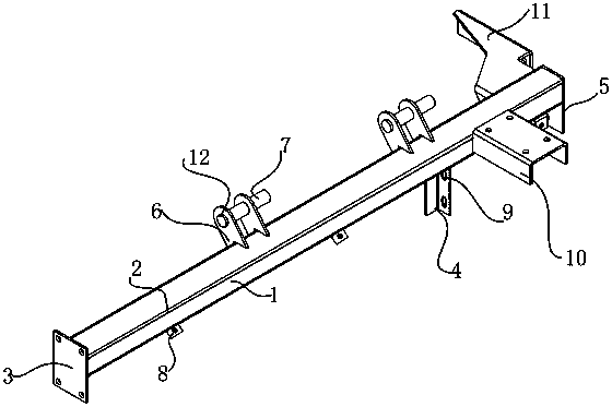 Harvester assembly bracket seaming structure