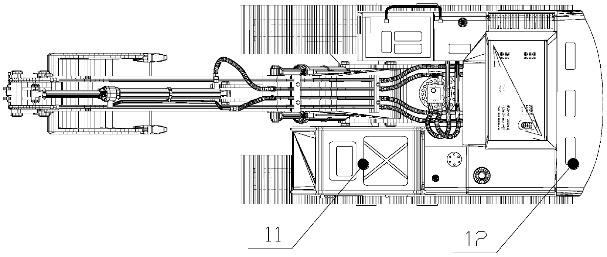 Construction measurement system and method based on earth-rock excavation operation of excavating machine