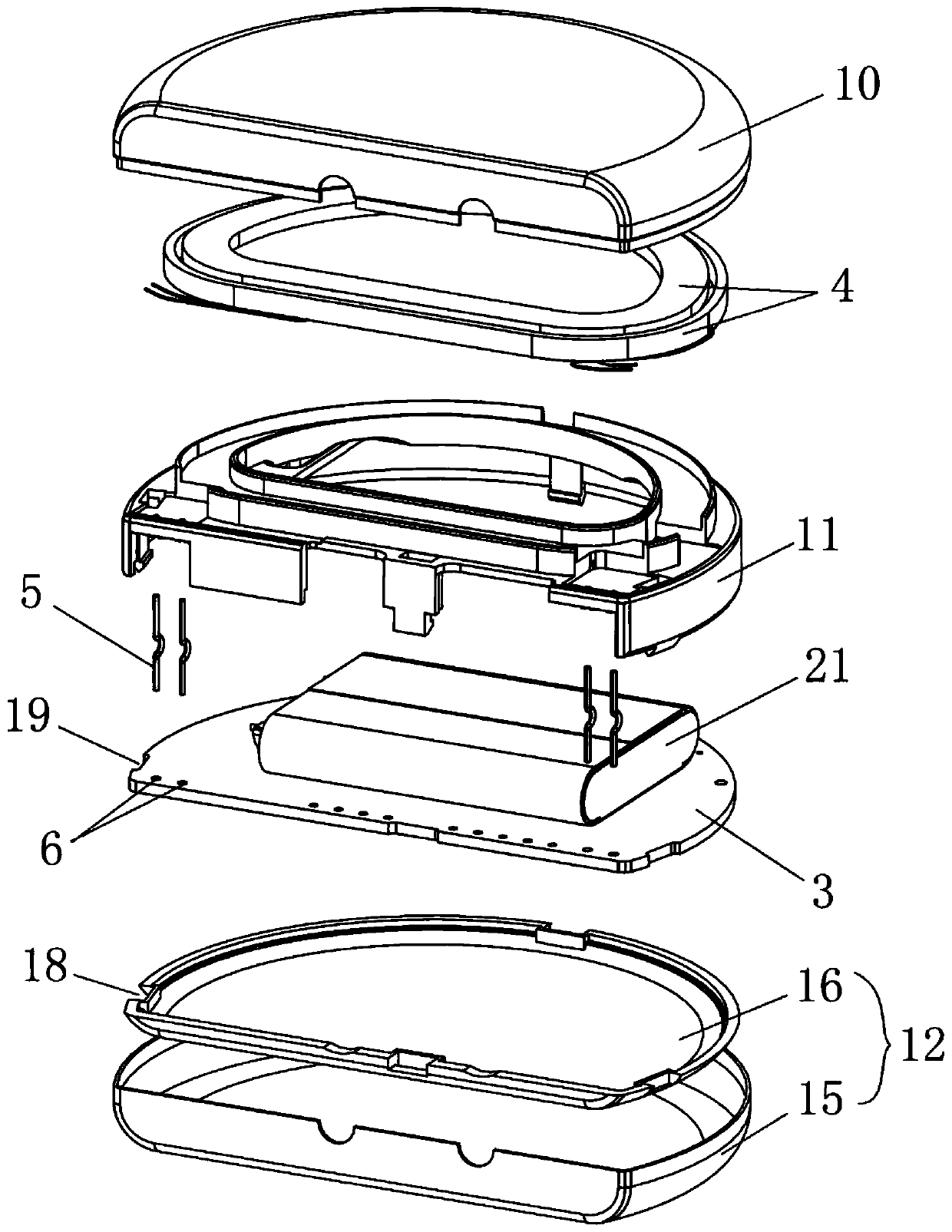 Elastic electric connector of active implantable medical device and connecting structure of elastic electric connector