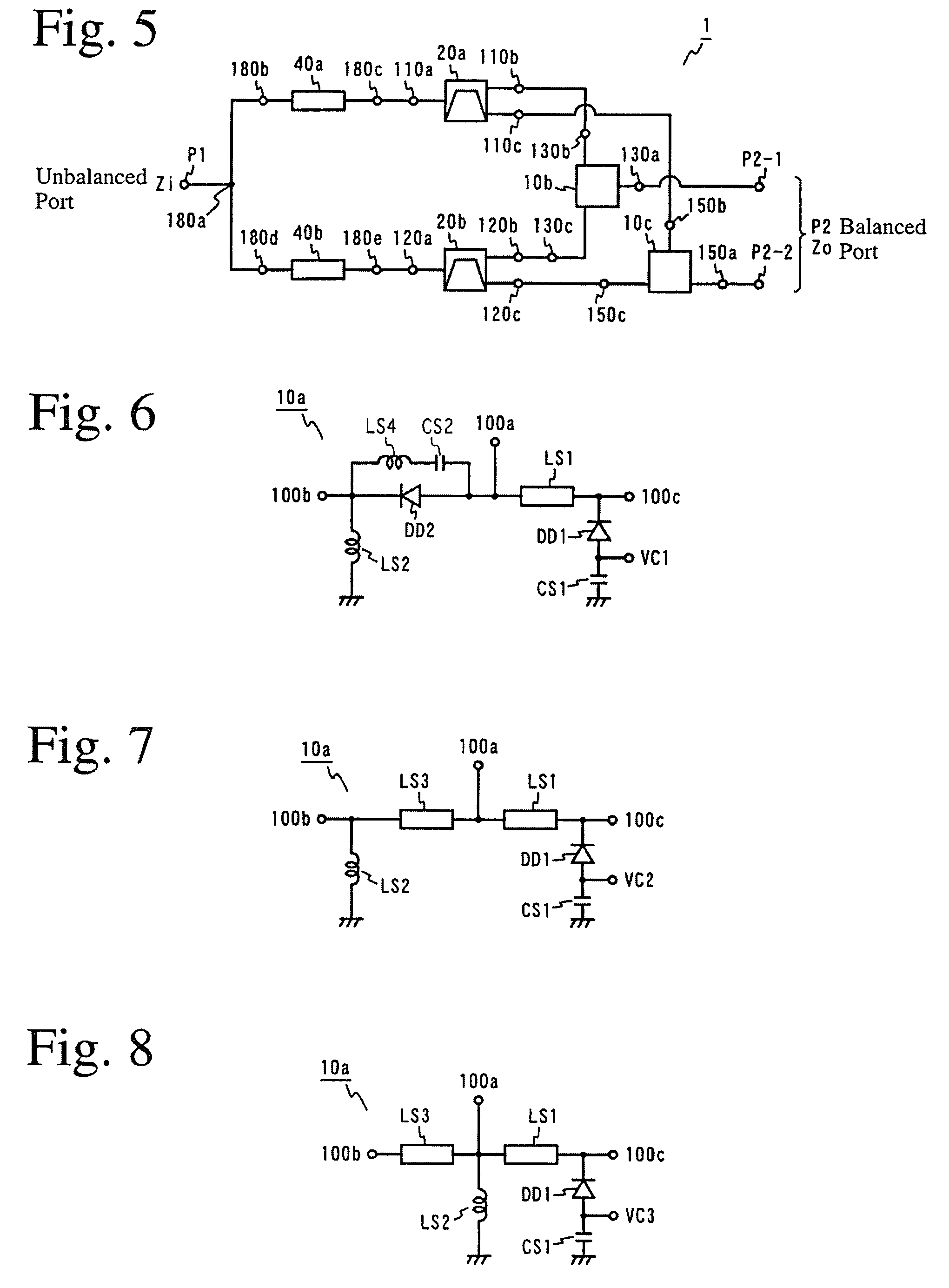 Unbalanced-balanced multiband filter module