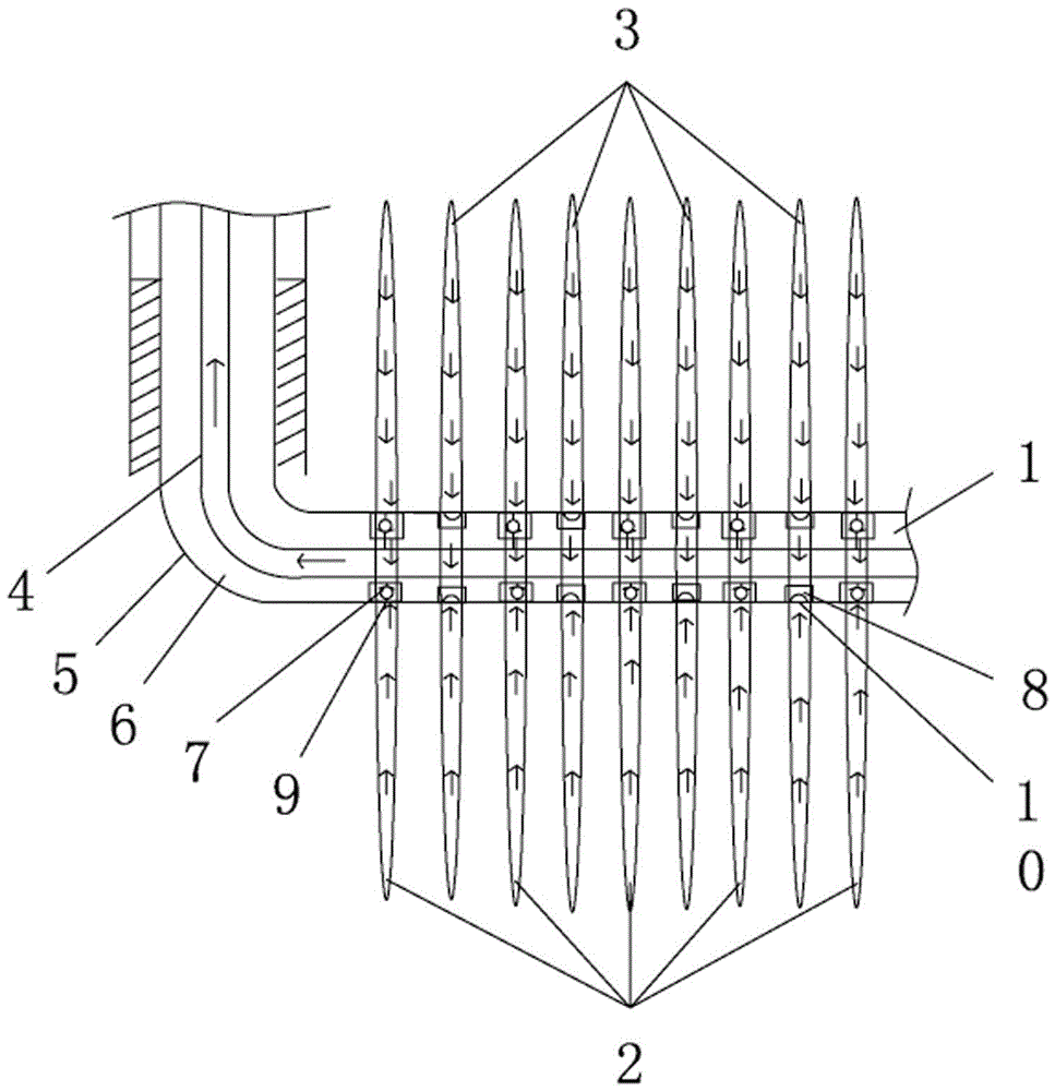 Method for achieving interval waterflood swallowing-spitting oil exploitation among multi-stage fracturing horizontal well fractures