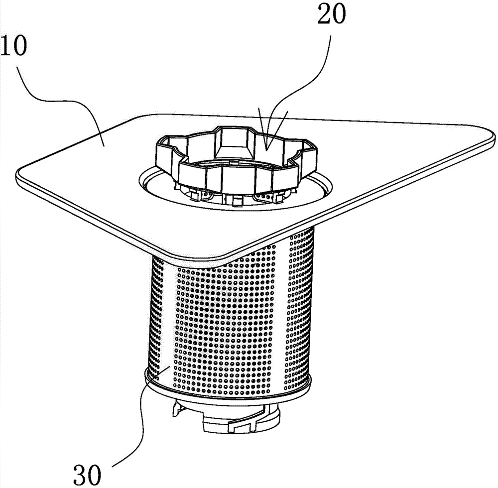 A filter mechanism of a sink type cleaning device