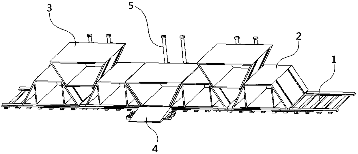 Container type two-layer parking tower library