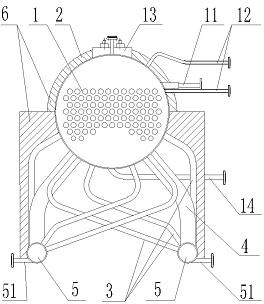 Energy-saving roller-hearth continuous kiln waste heat boiler