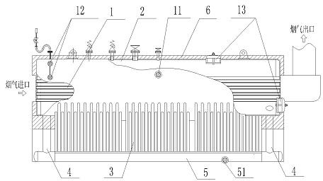 Energy-saving roller-hearth continuous kiln waste heat boiler