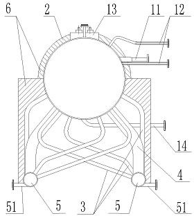 Energy-saving roller-hearth continuous kiln waste heat boiler