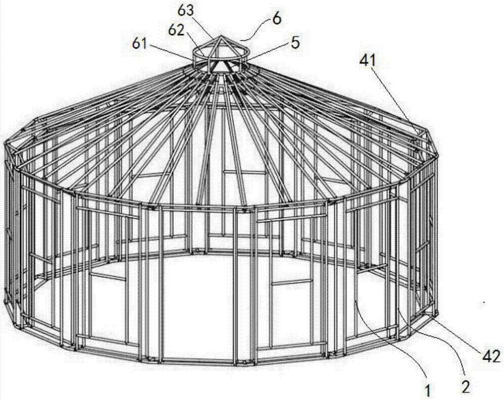 Double-bracket mongolian yurt