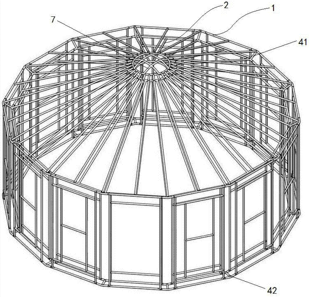 Double-bracket mongolian yurt