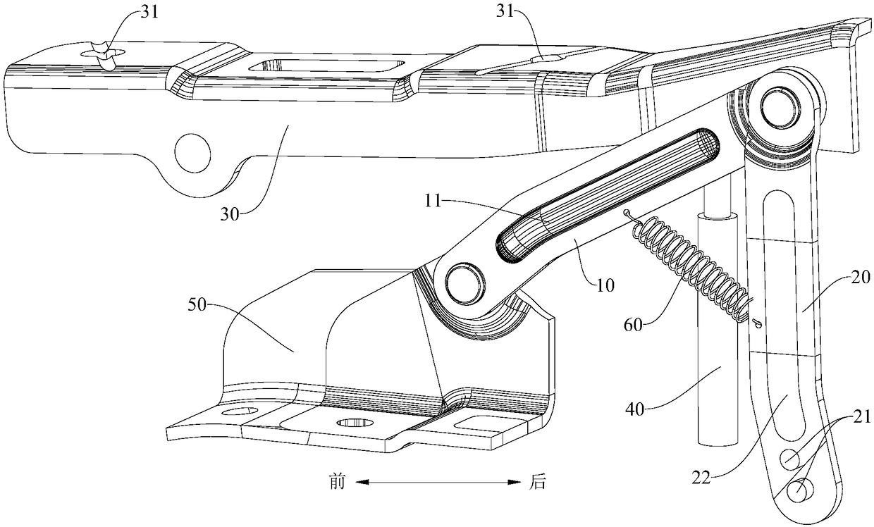 Hinge device used for engine cover, pedestrian head protection system and vehicle