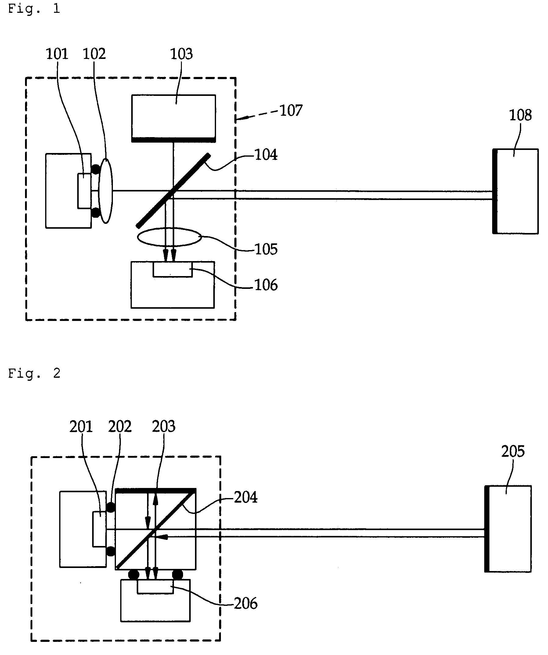 Interferometer using vertical-cavity surface-emitting lasers