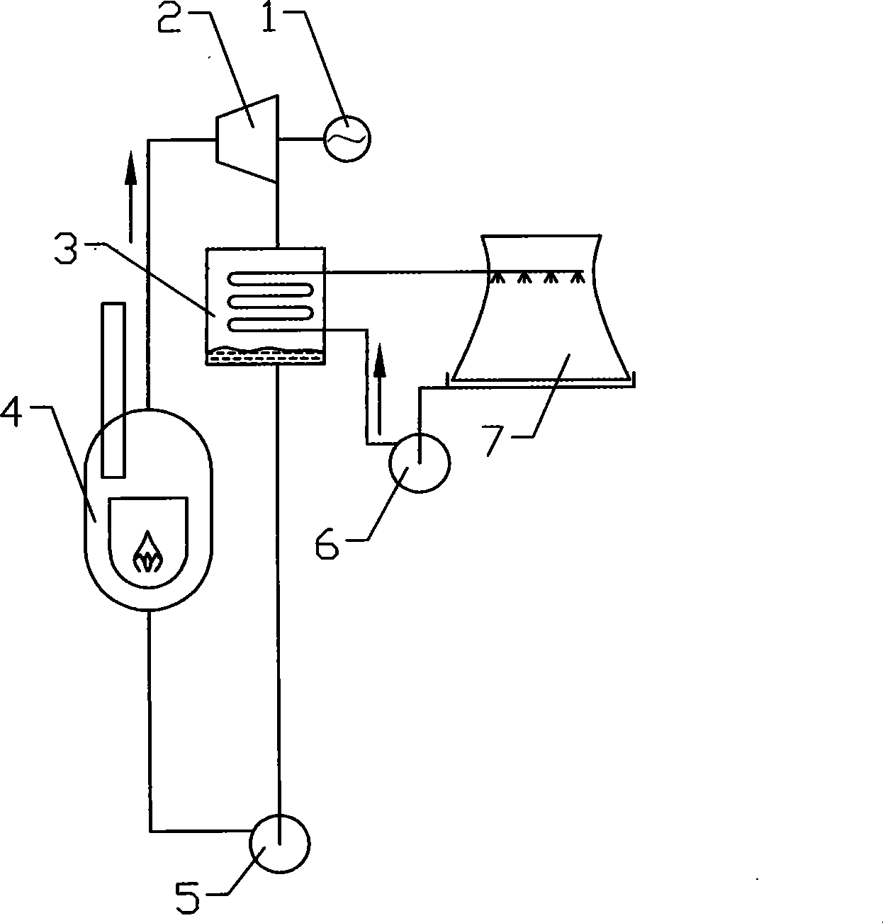 Electric power plant cooling system for enhancing cooling efficiency by utilizing residual heat refrigeration manner