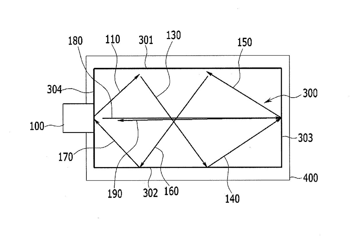 Surface lighting module and surface lighting source device for a vehicle using the same