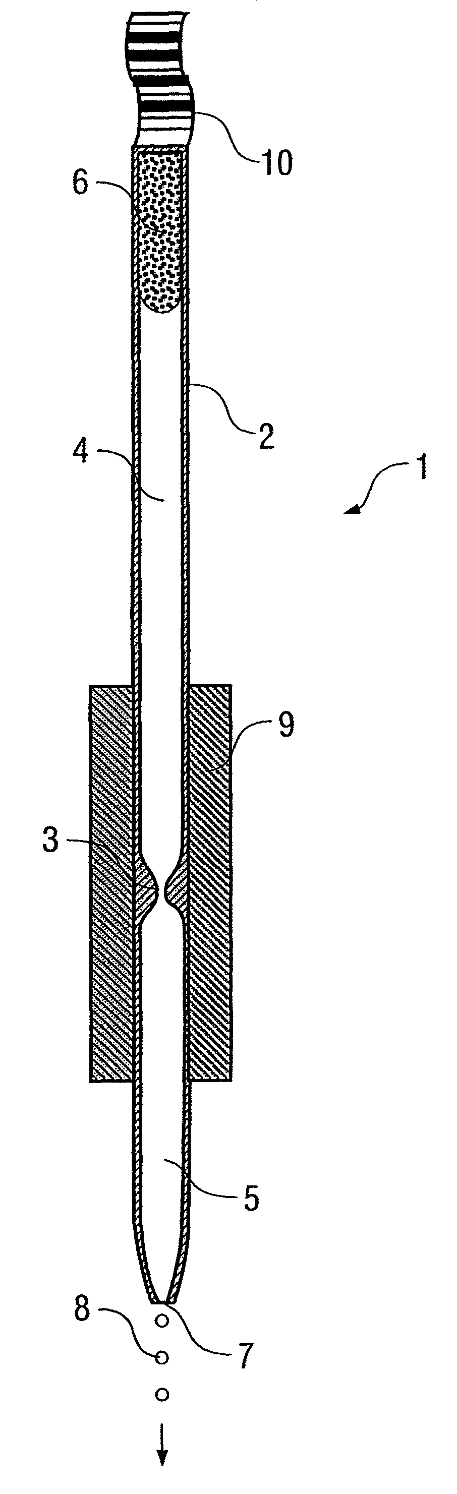 Microdispenser and associated operating method