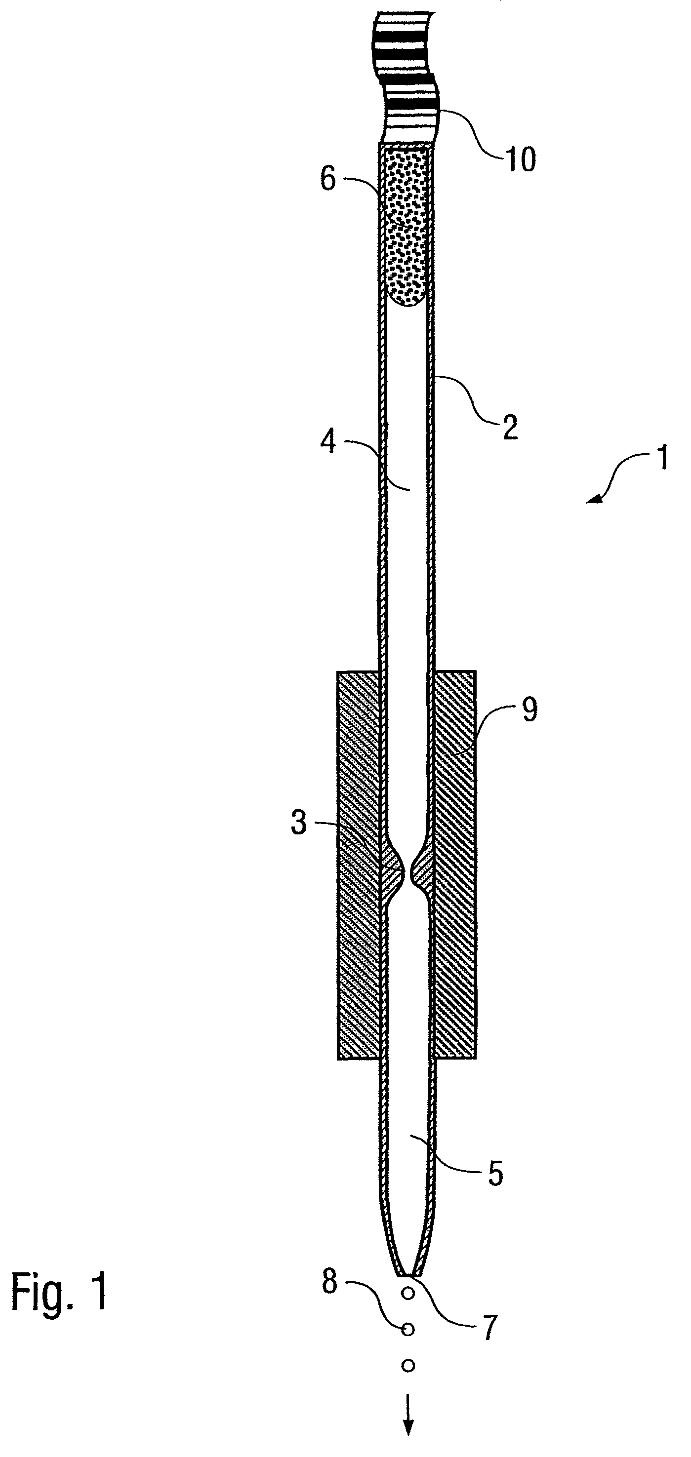 Microdispenser and associated operating method