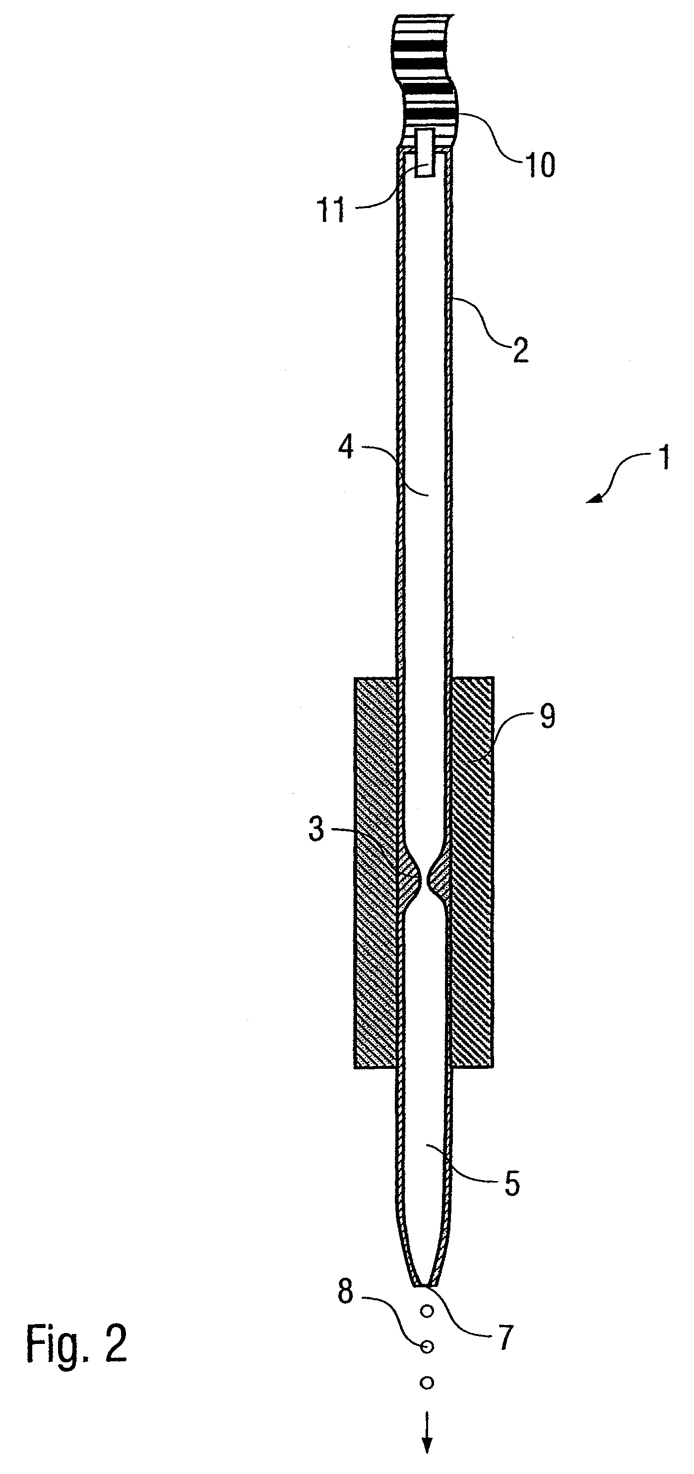 Microdispenser and associated operating method