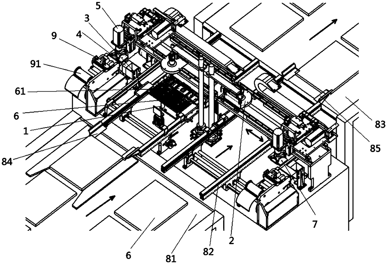 Automatic film pasting method and device applied to assembly line