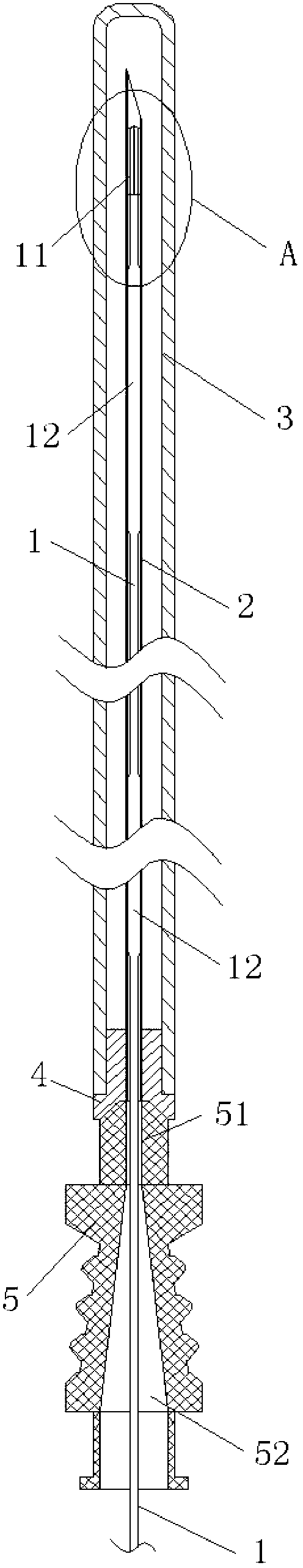 Needle used for puncturing and positioning pulmonary nodule