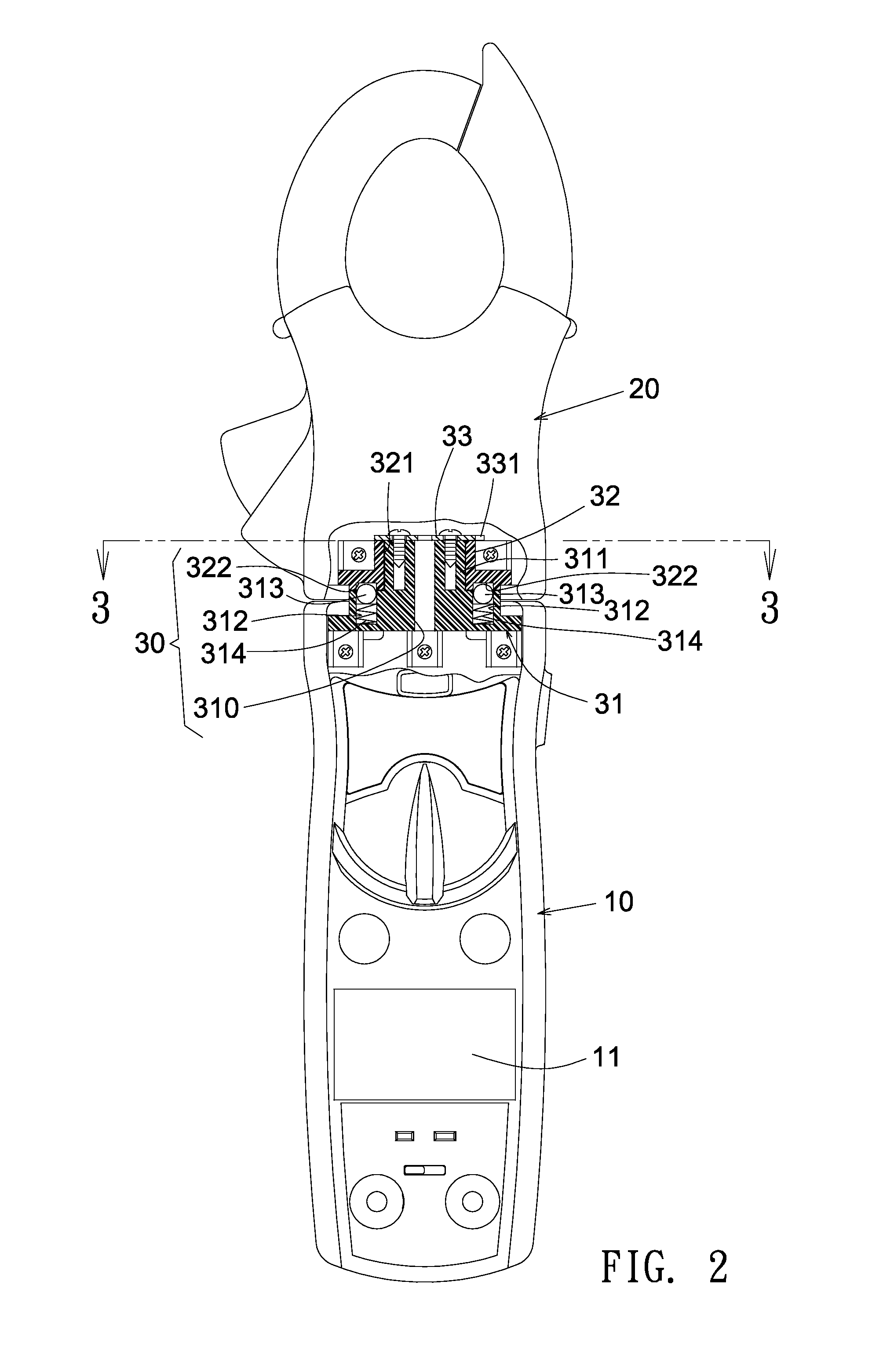 Revolvable clamp meter