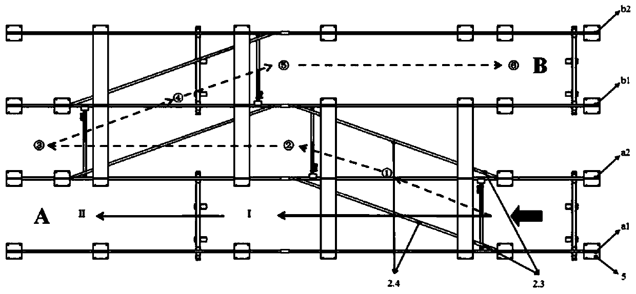 Hanging steering rail transferring mechanism