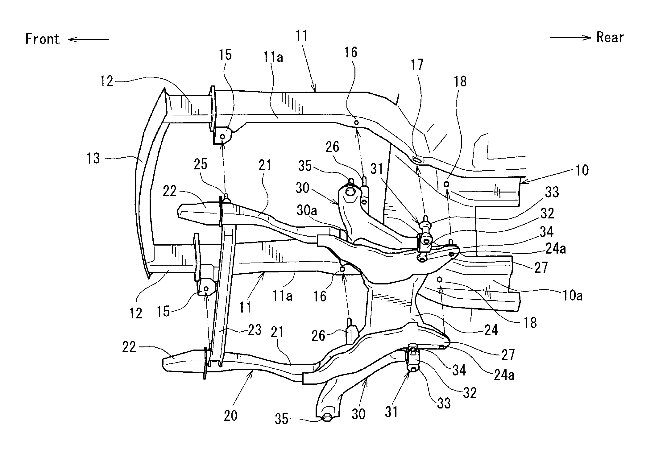 Lower vehicle-body structure of vehicle