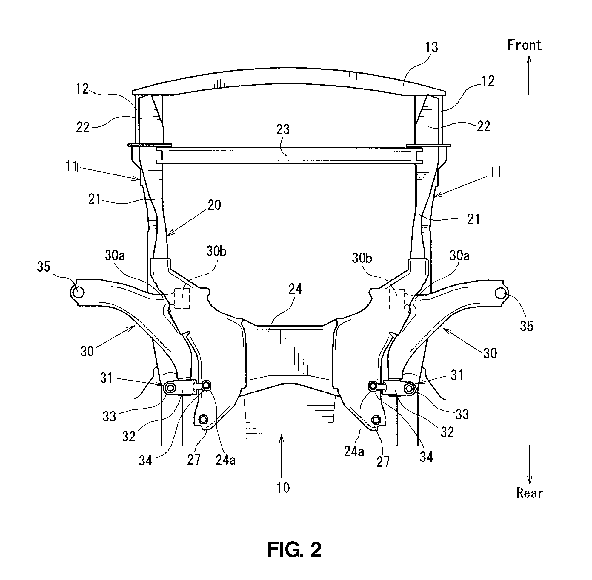 Lower vehicle-body structure of vehicle