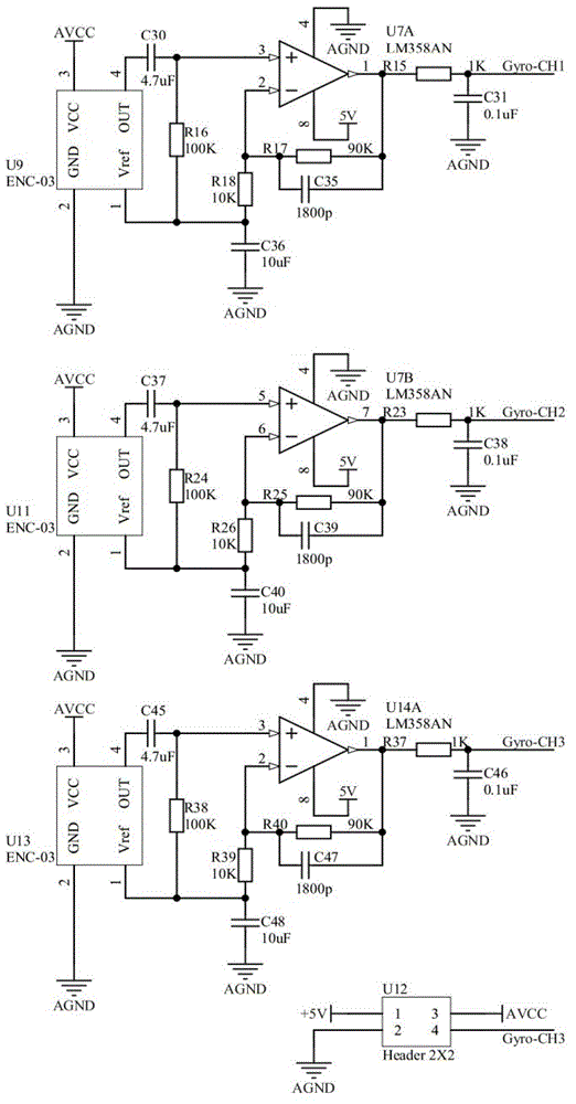 Four-axis aircraft balance stability control device based on cross-flow fan driving