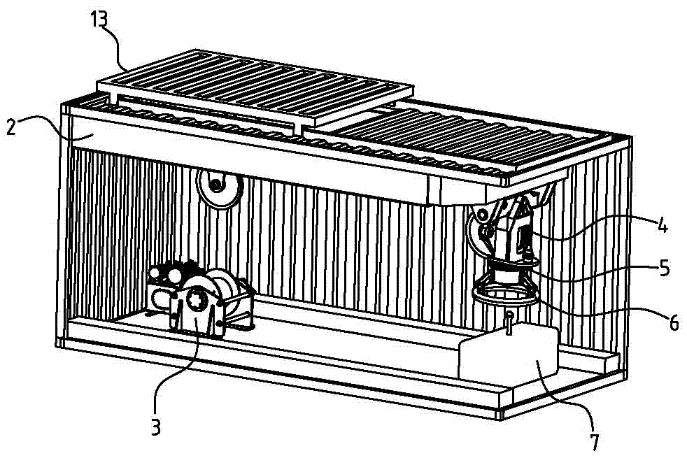 Abutting joint locking device for submersible launching and retrieving and abutting joint locking method